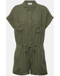 Velvet - Clare Linen Romper - Lyst