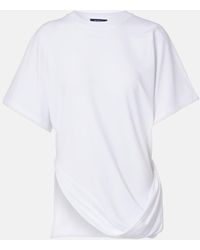 Sportmax - Keras Asymmetric Cotton-Blend T-Shirt - Lyst