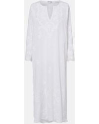 Juliet Dunn - Embroidered Cotton Kaftan - Lyst
