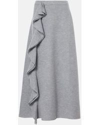 Ulla Johnson - Falda Larga Mireya De Lana Con Volante - Lyst