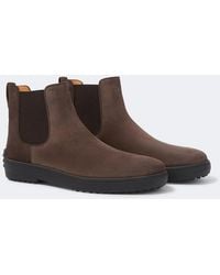 Tod's - Gommino Suede Chelsea Boots - Lyst