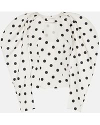Nina Ricci - Polka-Dot Taffeta Top - Lyst