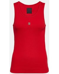 Givenchy - Ribbed-knit Cotton Jersey Tank Top - Lyst