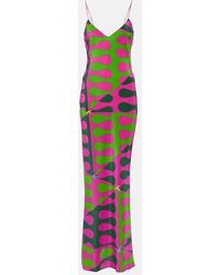 Emilio Pucci - Leocorno Printed Silk Maxi Dress - Lyst