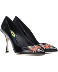 Dolce & Gabbana Verzierte Pumps Lori aus Leder - Schwarz