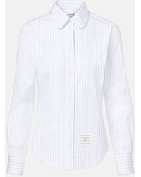 Thom Browne - Pinstripe Cotton Poplin Shirt - Lyst