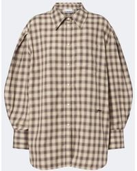 Ganni - Checked Cotton Flannel Shirt - Lyst