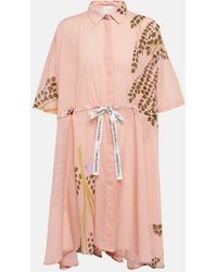 Giambattista Valli - Printed Silk Shirt Dress - Lyst