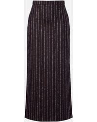 Erdem - Pinstripe Wool And Mohair Pencil Skirt - Lyst