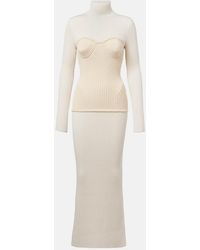 Jean Paul Gaultier - Ribbed-Knit Wool-Blend Maxi Dress - Lyst
