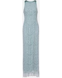 Costarellos - Robe Longue Lenia En Dentelle A Perles - Lyst