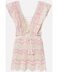 Anna Kosturova - Melissa Crochet Cotton Minidress - Lyst