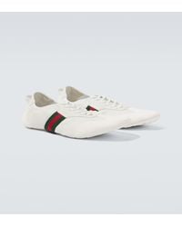 Gucci - Flex Leather And Suede Sneakers - Lyst
