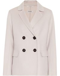 Max Mara Blazer Amedea de lana - Blanco