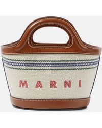 Marni - Tropicalia Micro Canvas Tote Bag - Lyst