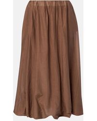 Velvet - Ines Cotton And Silk Voile Maxi Skirt - Lyst