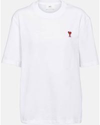 Ami Paris - Ami De Cour Cotton Jersey T-shirt - Lyst