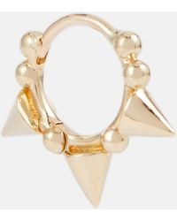 Maria Tash Triple Short Spike Clicker 14kt Yellow Gold Single Hoop Earring - Metallic