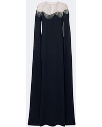 Oscar de la Renta - Embellished Silk-Blend Georgette Gown - Lyst
