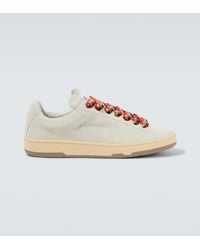 Lanvin - Curb Lite Suede Sneakers - Lyst