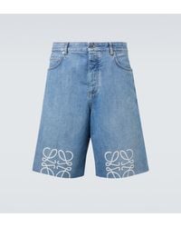 Loewe - Anagram Denim Shorts - Lyst
