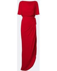 Valentino - Draped Silk Georgette Gown - Lyst