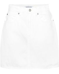 Calvin Klein Minifalda de jeans - Blanco