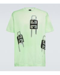Givenchy 4g Padlock Printed Cotton T-shirt - Green