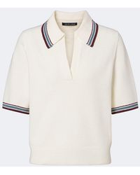 Veronica Beard - Quinelle Knitted Cotton-Blend Polo Shirt - Lyst