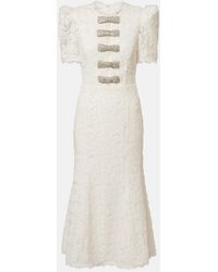 Rebecca Vallance - Bridal Dillon Embellished Lace Midi Dress - Lyst
