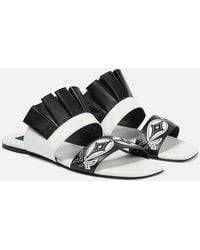 PUCCI - Bestickte Sandalen Aus Leder - Lyst