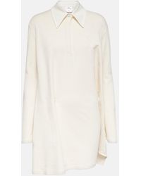 Courreges - Asymmetric Cotton-Blend Pique Minidress - Lyst