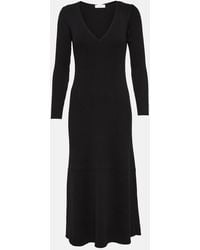 Co. - Vestido Midi De Punto Acanalado - Lyst