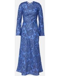 Zimmermann - Paisley Ottie Paisley-Print Linen Maxi Dress - Lyst