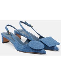 Jacquemus - Zapatos de denim azul con punta puntiaguda - Lyst