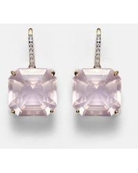 Mateo - 14Kt Earrings With Topaz And Diamonds - Lyst