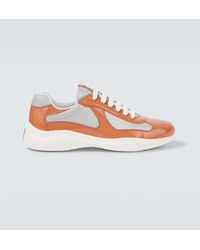 Prada - America's Cup Patent Leather Sneakers - Lyst