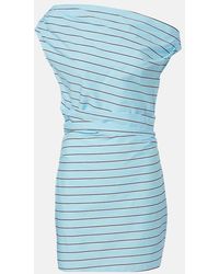 STAUD - Phare Striped Cotton Poplin Minidress - Lyst