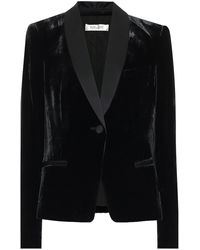 Diane von Furstenberg Blazer Hermia in velluto - Nero