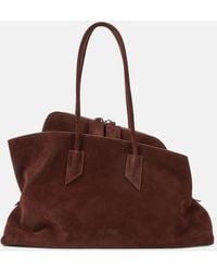 The Attico - La Passeggiata Medium Suede Tote Bag - Lyst