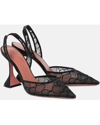 AMINA MUADDI - Holli 95 Lace Slingback Pumps - Lyst