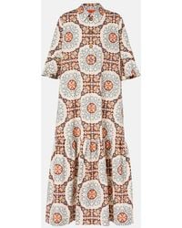 La DoubleJ - Artemis Printed Cotton Poplin Shirt Dress - Lyst