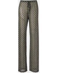 Dries Van Noten - Embellished Printed Sheer Jersey Pants - Lyst
