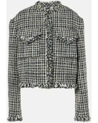 Sacai - Veste En Tweed De Laine Melangee - Lyst