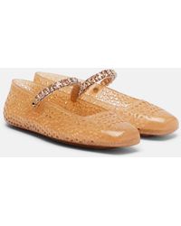 Jimmy Choo - Jelly Crystal-Embellished Ballet Flats - Lyst