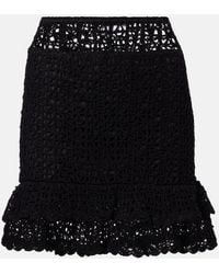 Anna Kosturova - Brigette Crochet Cotton Miniskirt - Lyst