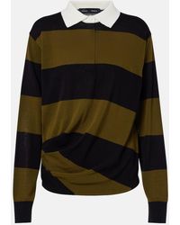 Proenza Schouler - Corinna Striped Cotton Polo Shirt - Lyst
