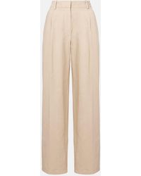 The Row - Lilas Cotton And Linen Wide-Leg Pants - Lyst
