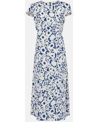 Max Mara - Gisella Silk Crepe De Chine Midi Dress - Lyst