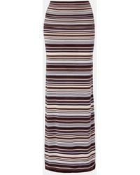 AYA MUSE - Knitted Striped Maxi Skirt - Lyst